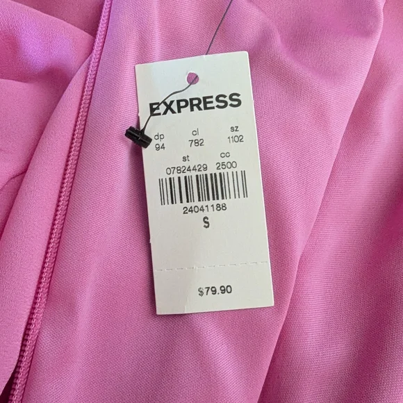 EXPRESS Pink Puff Sleeve Dress - Picture 10 of 10